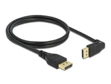Delock DisplayPort Kabel Stecker gerade zu Stecker 90° oben gewinkelt 8K 60 Hz 1 m ohne Einrastfunktion