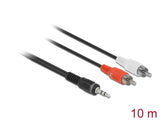Delock Kabel Audio 3,5 mm Klinkenstecker > 2 x Cinch Stecker 10 m