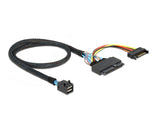Delock Kabel SFF-8643 Stecker > U.2 SFF-8639 Buchse + SATA Stromanschluss 50 cm