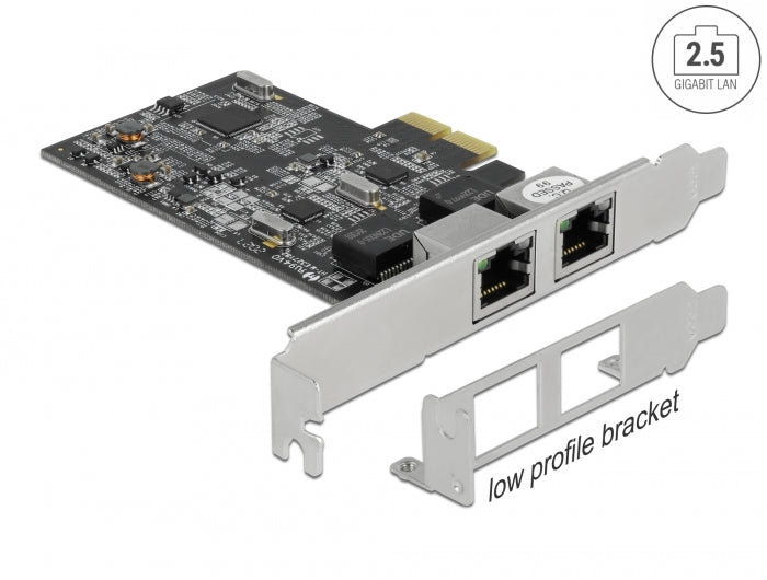 Delock PCI Express x2 Netzwerkkarte 2,5 Gigabit LAN 2 x RJ45 RTL8125