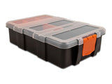 Delock Sortimentsbox mit 11 Fächern 220 x 155 x 60 mm orange / schwarz