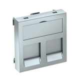 BETTERMANN Zentralplatte Mod-Jack 2f alu DTG-2PA AL1 Schraubbef m.Staubschutz