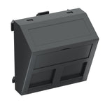BETTERMANN Zentralplatte Mod-Jack 2f gr DTS-2PA SWGR1 Schraubbef m.Staubschutz