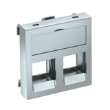 BETTERMANN Zentralplatte Mod-Jack 2f alu DTG-02C AL1 Schraubbef m.Beschr.Feld