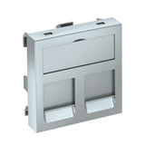BETTERMANN Zentralplatte Mod-Jack 2f alu DTG-2RM AL1 Schraubbef m.Staubschutz