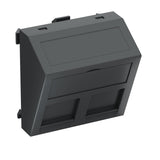 BETTERMANN Zentralplatte Mod-Jack 2f gr DTS-2RM SWGR1 Schraubbef m.Staubschutz