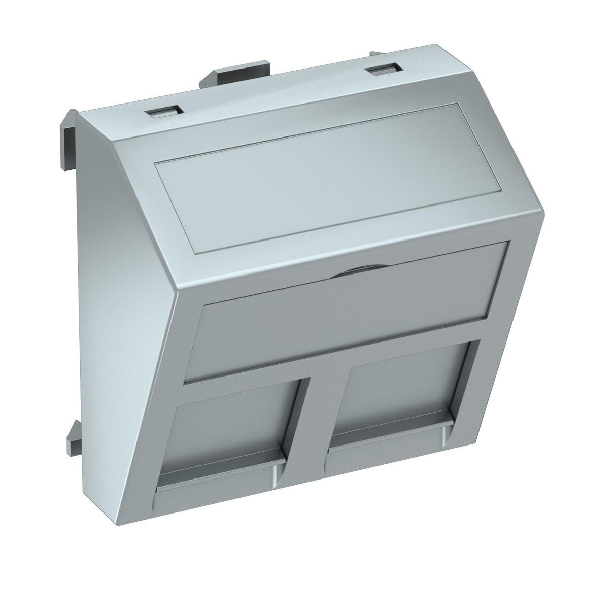BETTERMANN Zentralplatte Mod-Jack 2f alu DTS-2RM AL1 Schraubbef m.Staubschutz