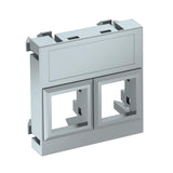 BETTERMANN Zentralplatte Mod-Jack 2f alu DTG-02LE AL1 Schraubbef m.Beschr.Feld