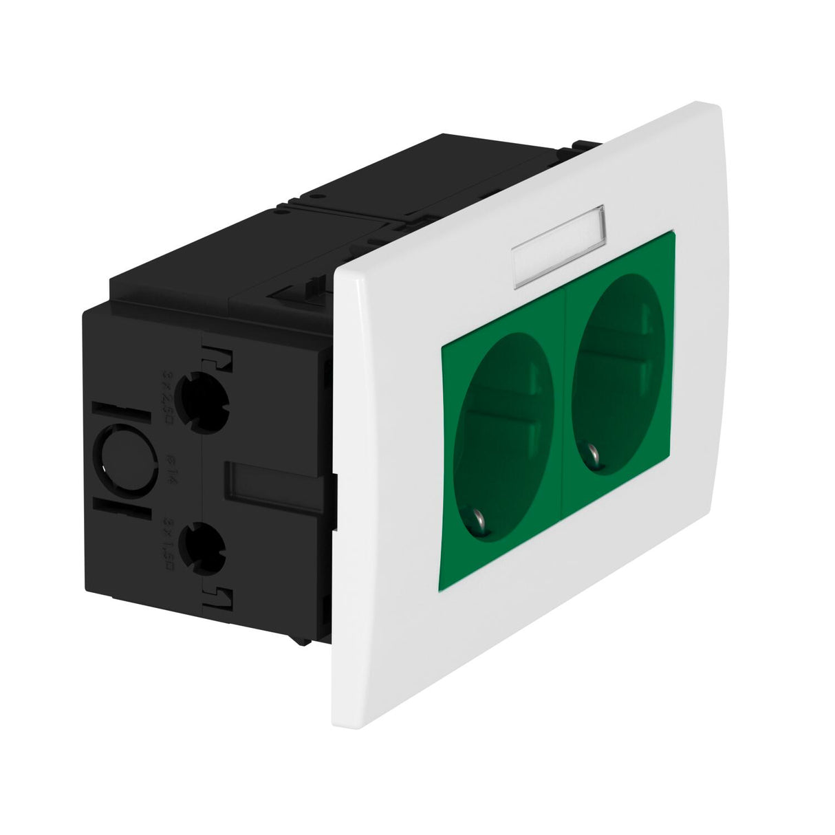 BETTERMANN Steckdose 2f gn mt GEB-K IP20 SDE-RW D0GN2B BSF