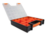 Delock Sortimentsbox mit 14 Fächern 312 x 272 x 60 mm orange / schwarz