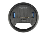 Delock 2 Port Tisch-Hub 2 x SuperSpeed USB Typ-A und Card Reader für SD und Micro SD