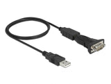 Delock Adapter USB 2.0 Typ-A zu 1 x Seriell RS-232 D-Sub 9 Pin Stecker mit Muttern