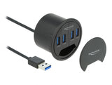 Delock 4 Port Tisch-Hub mit 4 x SuperSpeed USB Typ-A Port