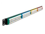 Delock 19″ Patchpanel 24 Port Cat.5e 1 HE farbig