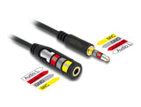 Delock Klinkenverlängerungskabel 3,5 mm 4 Pin Stecker zu Buchse 3 m schwarz