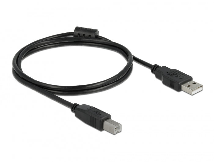 Delock Kabel USB 2.0 Typ A Stecker > USB 2.0 Typ B Stecker 1 m schwarz