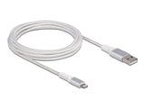 Delock USB Daten- und Ladekabel für iPhone™, iPad™, iPod™ DuPont™ Kevlar® weiß 3 m