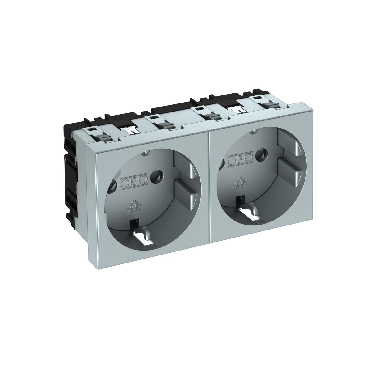 BETTERMANN Steckdose 2f alu mt GEB-K STD-D0 AL2 m.BS IP20