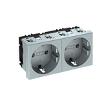 BETTERMANN Steckdose 2f alu mt GEB-K STD-D0 AL2 m.BS IP20