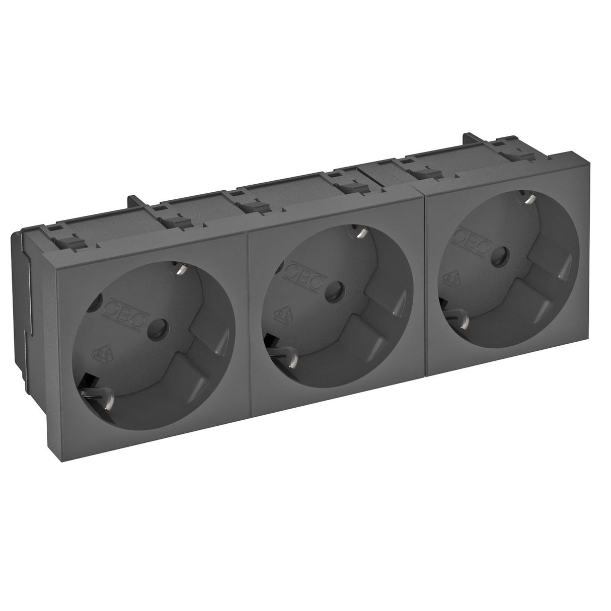 BETTERMANN Steckdose 3f sw/gr mt GEB-K STD-D3S SWGR3 m.BS IP20