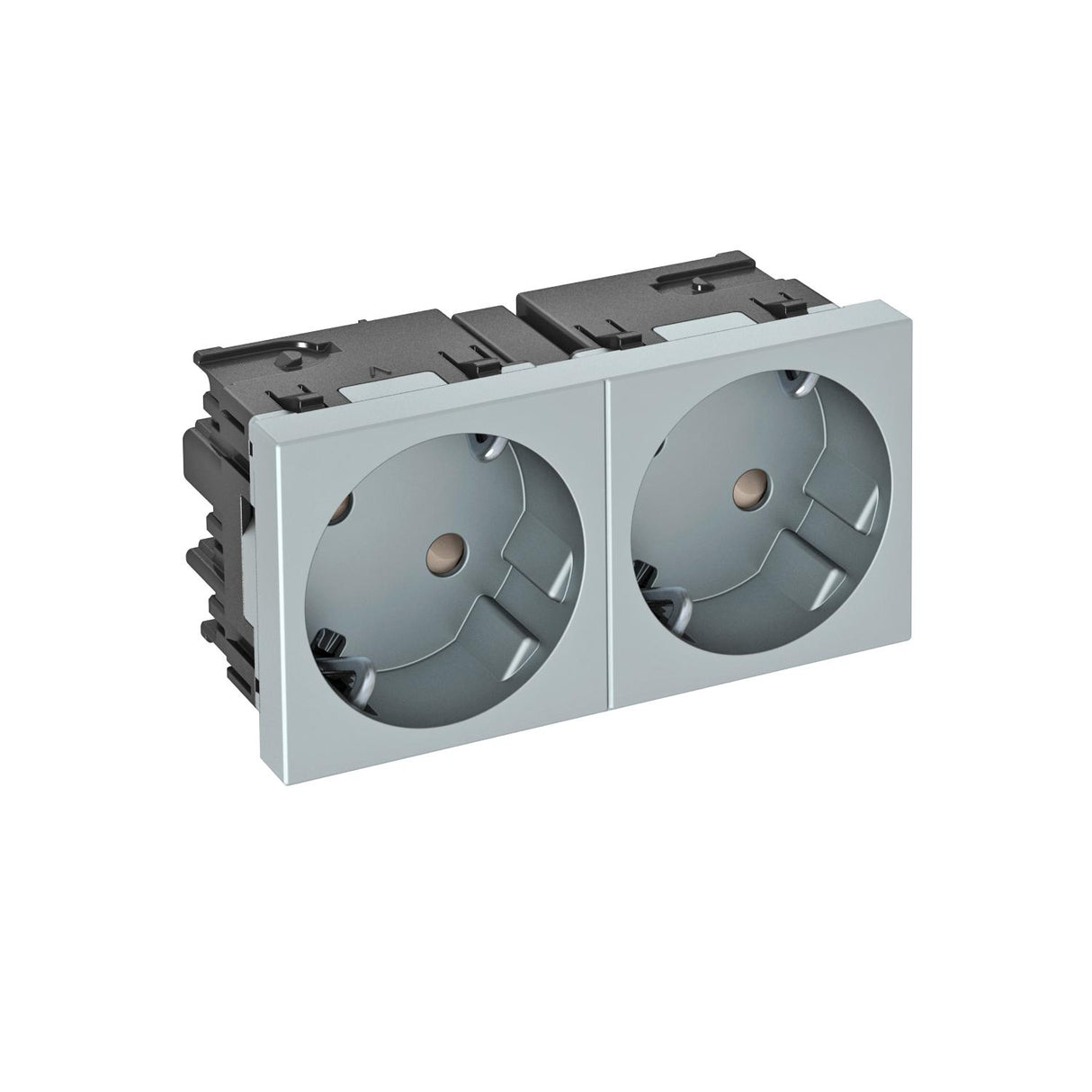 BETTERMANN Steckdose 2f alu mt GEB-K STD-D3SC AL2 m.BS IP20