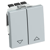BETTERMANN Jalousieschalter -Einsatz alu RS-BS AL1 glz Wippe IP20 1p