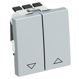 BETTERMANN Jalousieschalter -Einsatz alu RT-BS AL1 glz Wippe IP20 1p