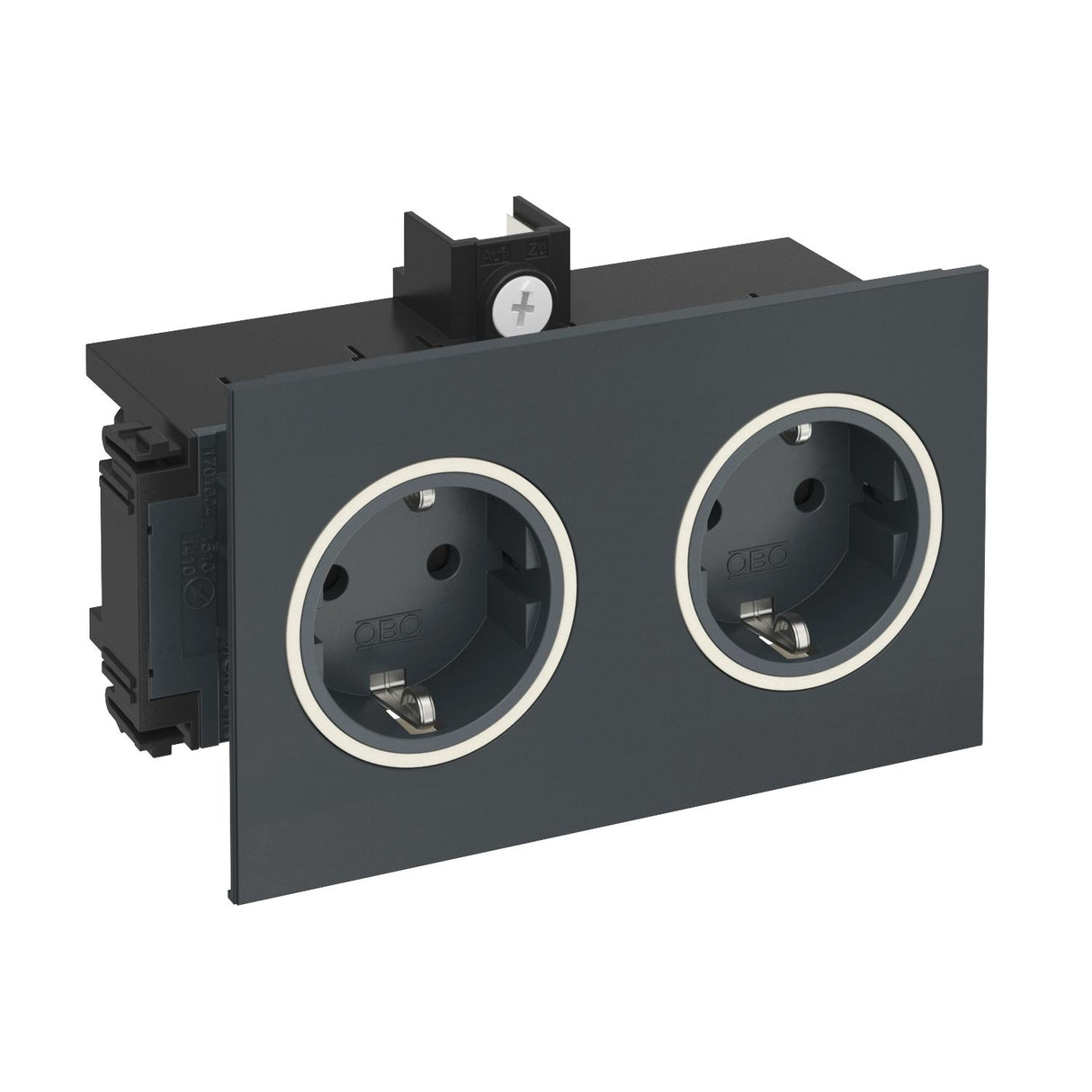REHAU Steckdose 2f anth mt GEB-K m.BS SIGNA IN BRK 2STD agr IP20