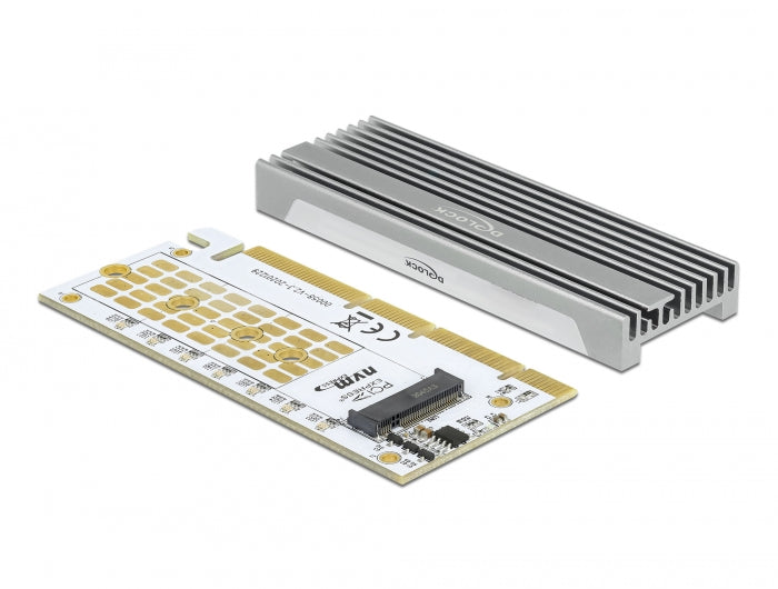 Delock PCI Express x16 (x4 / x8) Karte zu 1 x NVMe M.2 Key M mit LED Beleuchtung