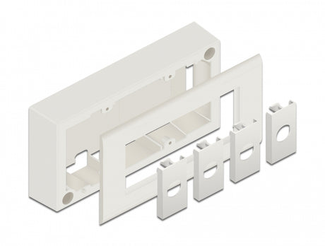 Delock Easy 45 Aufputzgehäuse 152 x 82 mm, weiß - Ansicht 2