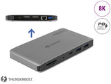 Delock Thunderbolt™ 3 Dockingstation 8K - Dual DisplayPort / USB / LAN / SD / Audio / PD 3.0