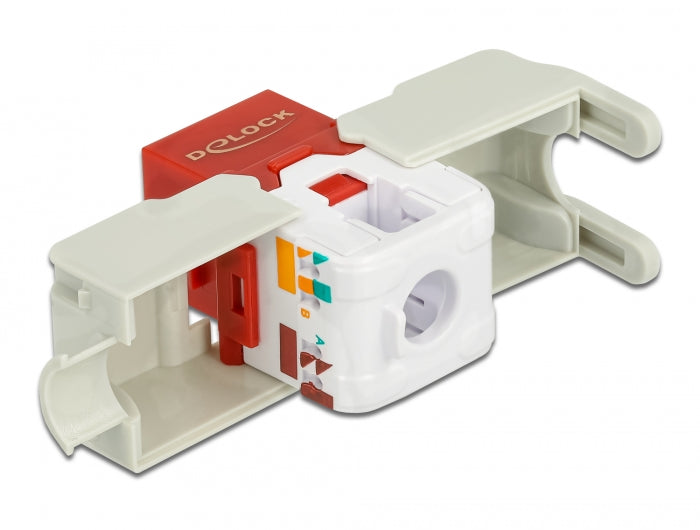 Delock Keystone Modul RJ45 Buchse > LSA Cat.6 UTP rot