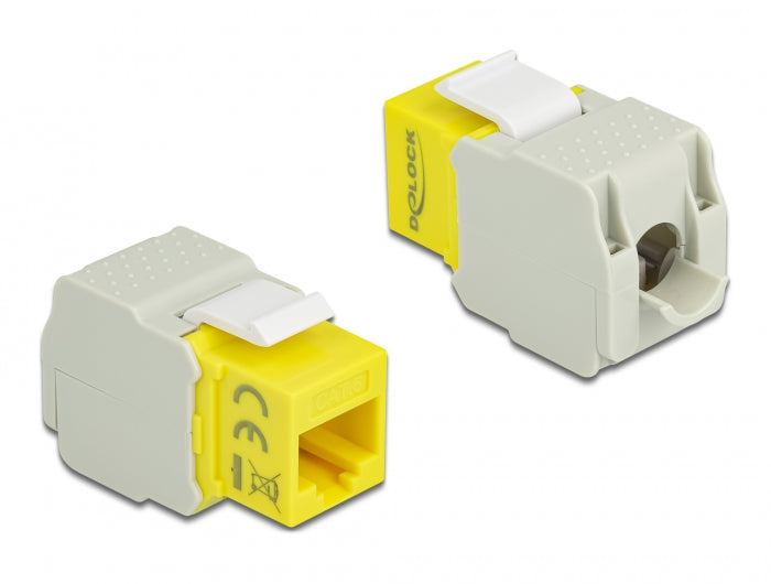 Delock Keystone Modul RJ45 Buchse > LSA Cat.6 UTP gelb