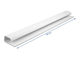 Delock Kabelkanal für Untertischmontage 57 x 25 mm - Länge 400 mm 2 Stück weiß