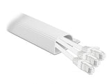 Delock Kabelkanal für Untertischmontage 63 x 28 mm - Länge 400 mm 2 Stück weiß