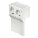 REHAU Geräteträger SL-K 1f rws 105x40mm RAUDUO RD 2GT40105 rws 2x Steckdose