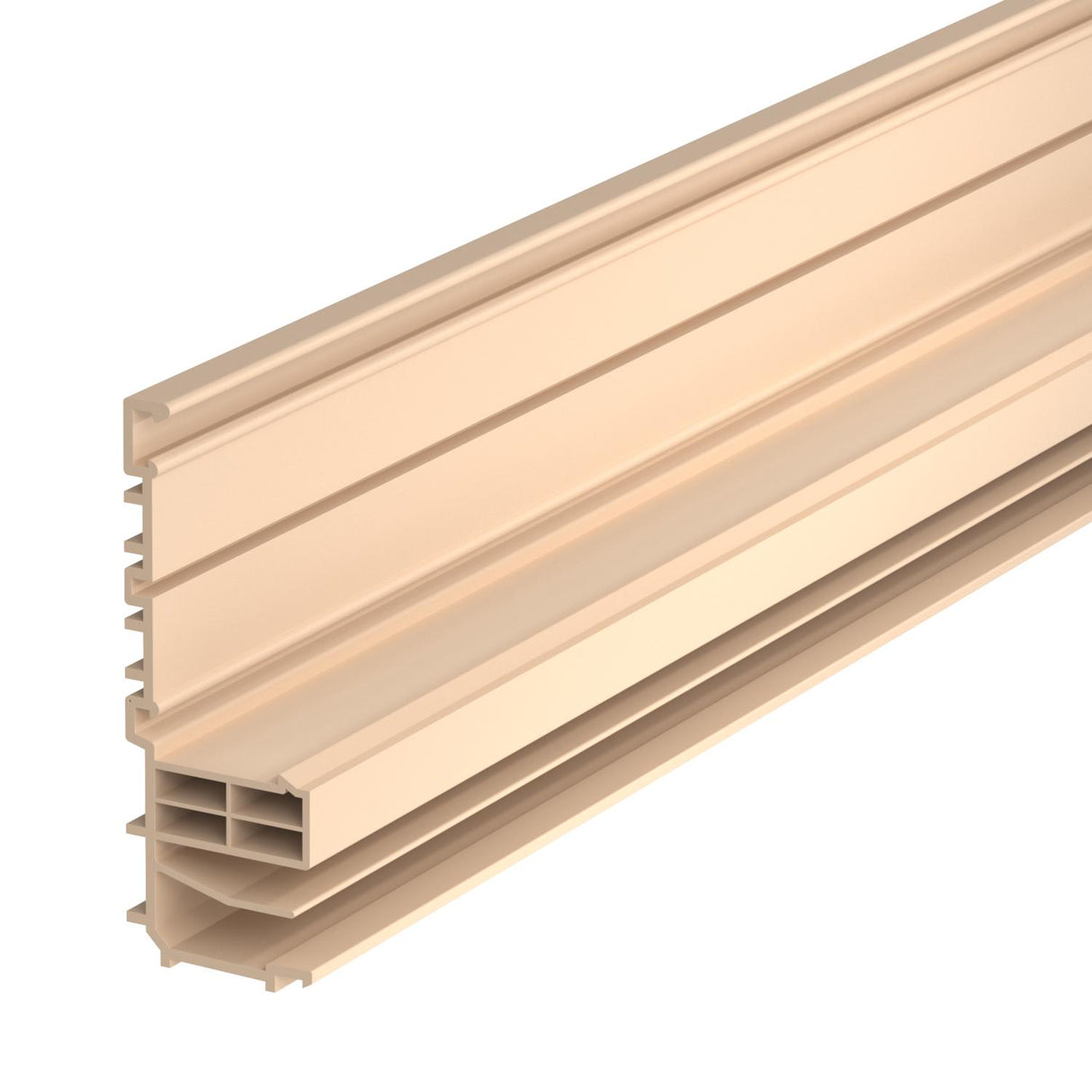 REHAU Sockelleistenkanal UT H40mm Kst ws RAUDUO RD 40105 natur 2trennw