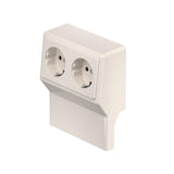 REHAU Geräteträger SL-K 1f cws 50x20mm SL 2GT5070 cws 2x Steckdose bestückt