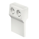 REHAU Geräteträger SL-K 2f rws 110x20mm SL 2GT20110 rws 2x Steckdose bestückt