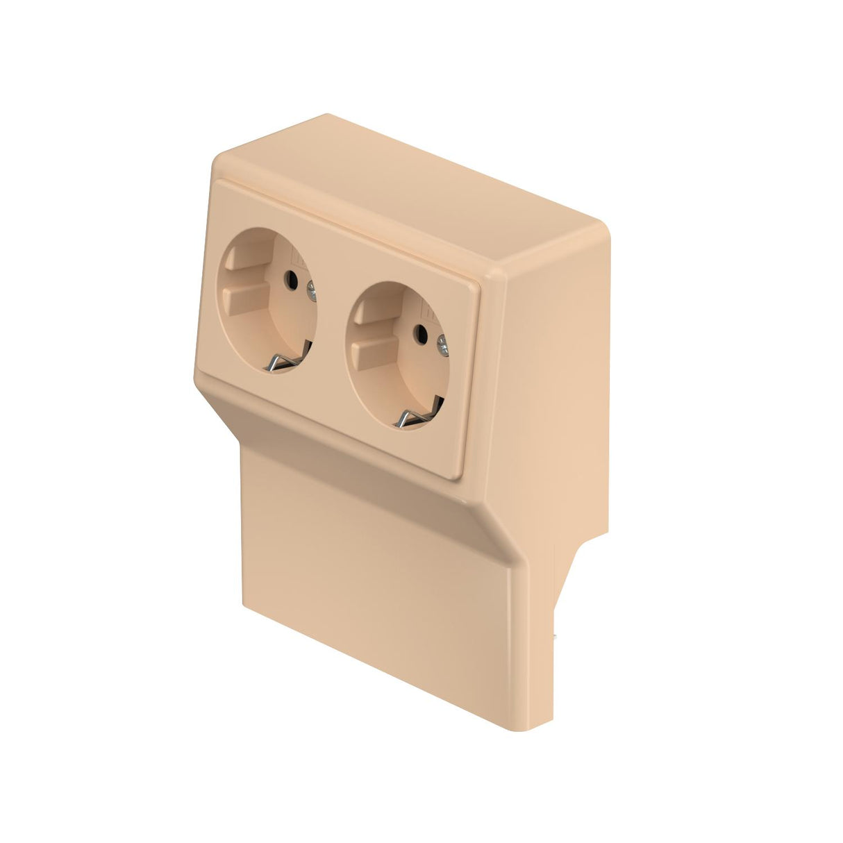 REHAU Geräteträger SL-K 2f bg 50x20mm SL 2GT2050 bg 2x Steckdose bestückt