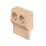 REHAU Geräteträger SL-K 2f bg 50x20mm SL 2GT2050 bg 2x Steckdose bestückt