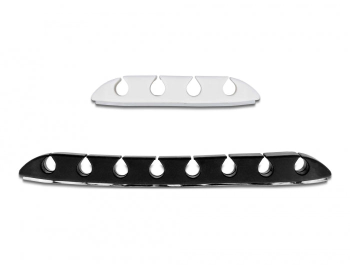 Delock Kabelhalter trapezförmig selbstklebend Kombi Set 10 Stück schwarz / weiß