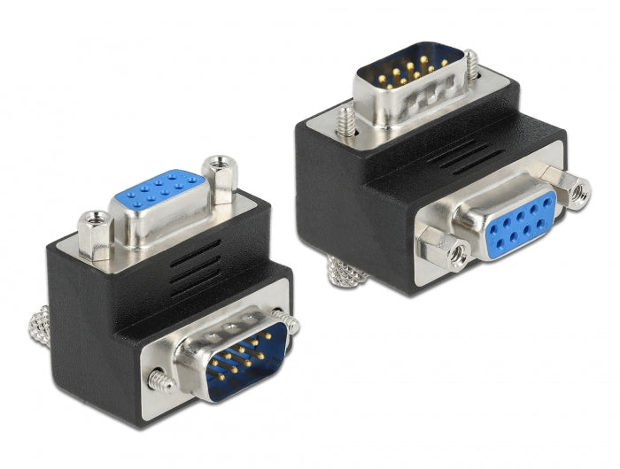 Delock D-Sub 9 Pin Stecker zu Buchse 270° gewinkelt