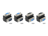 Delock D-Sub 9 Pin Stecker zu Buchse 270° gewinkelt