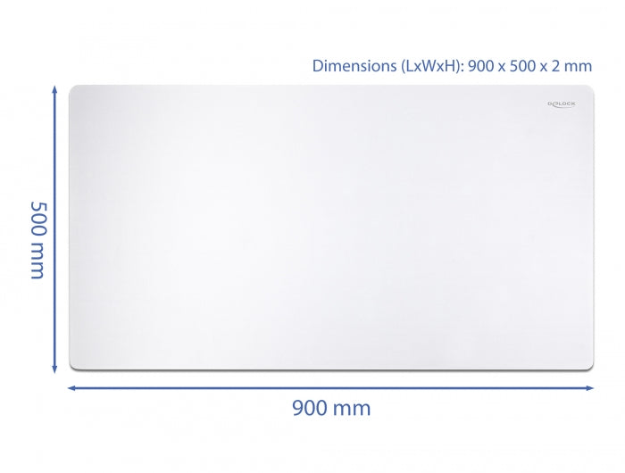 Delock Mauspad 900 x 500 x 2 mm weiß