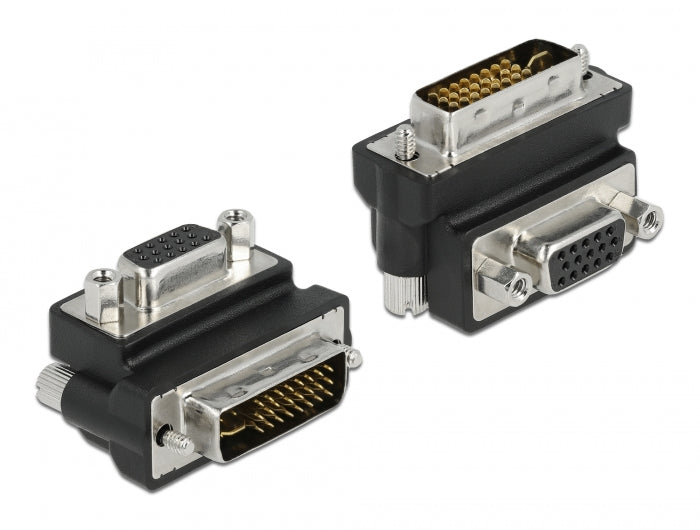 Delock Adapter VGA Buchse zu DVI 24+5 Pin Stecker rechts gewinkelt