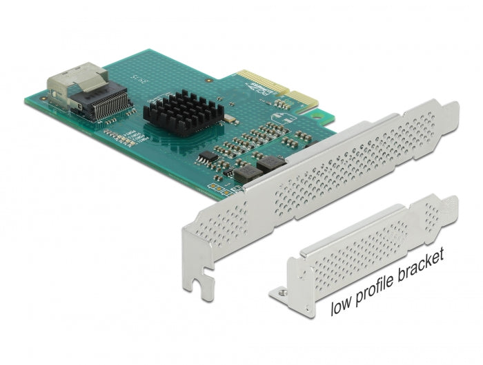 Delock PCI Express x4 Karte zu 4 x SATA 6 Gb/s RAID und HyperDuo - Low Profile Formfaktor