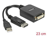 Delock Adapter DisplayPort 1.1 Stecker > DVI Buchse Aktiv schwarz