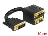 Delock Adapter DVI-I Stecker zu DVI-I und VGA Buchse