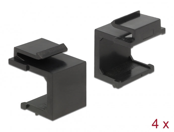 Delock Keystone Abdeckung schwarz 4 Stück